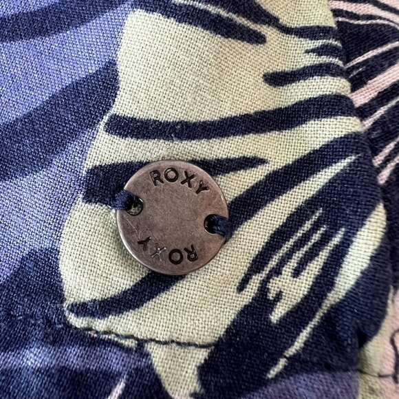 Roxy Dress Juniors Size Medium Blue & Green Everything Is Fine Strappy Mini - Picture 13 of 16